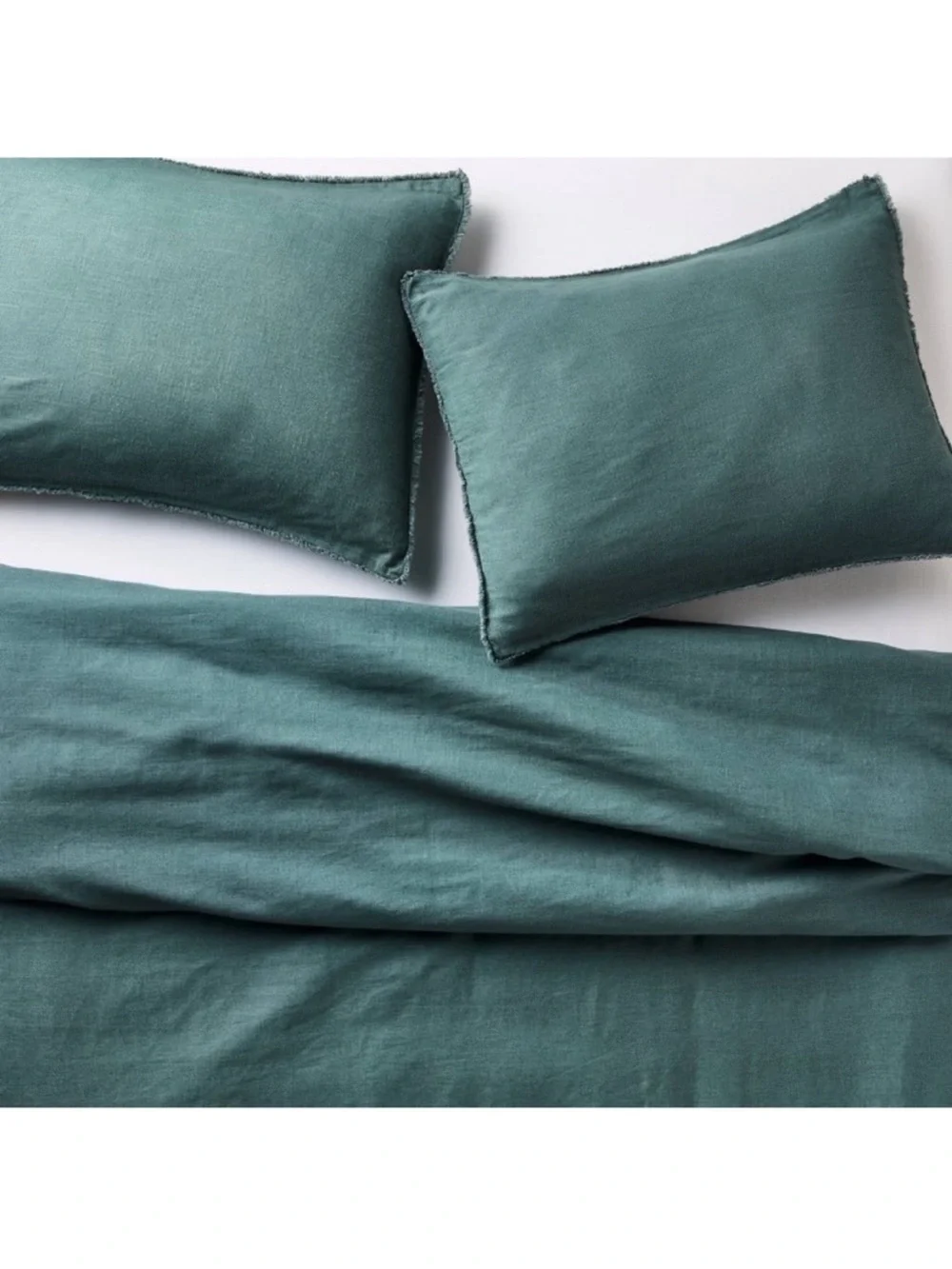 Casaluna King Dark Teal Heavyweight Linen Blend Comforter Set